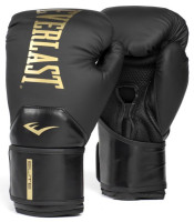 Рукавиці боксерські Everlast ELITE 2 BOXING GLOVES чорний, золотий Уні 10 унцій P00003270