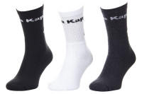 Шкарпетки KAPPA SOCKS LOGO SABOYA 3PACK чорний, білий, сірий Уні 39-42 304MT00-909