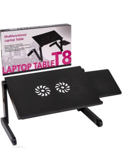 Стіл для ноутбука Laptop Table T8 портативна підставка з вентилятором 847654