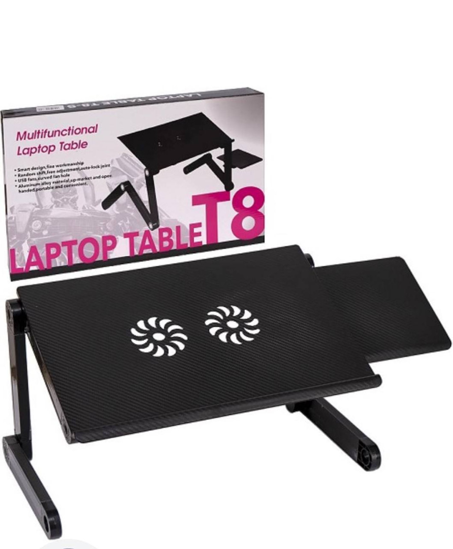Стіл для ноутбука Laptop Table T8 портативна підставка з вентилятором 847654