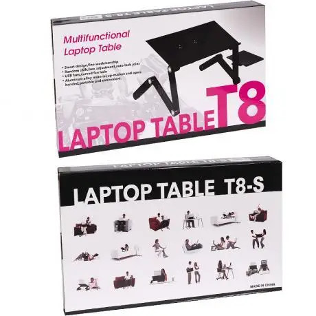 Стіл для ноутбука Laptop Table T8 портативна підставка з вентилятором 847654