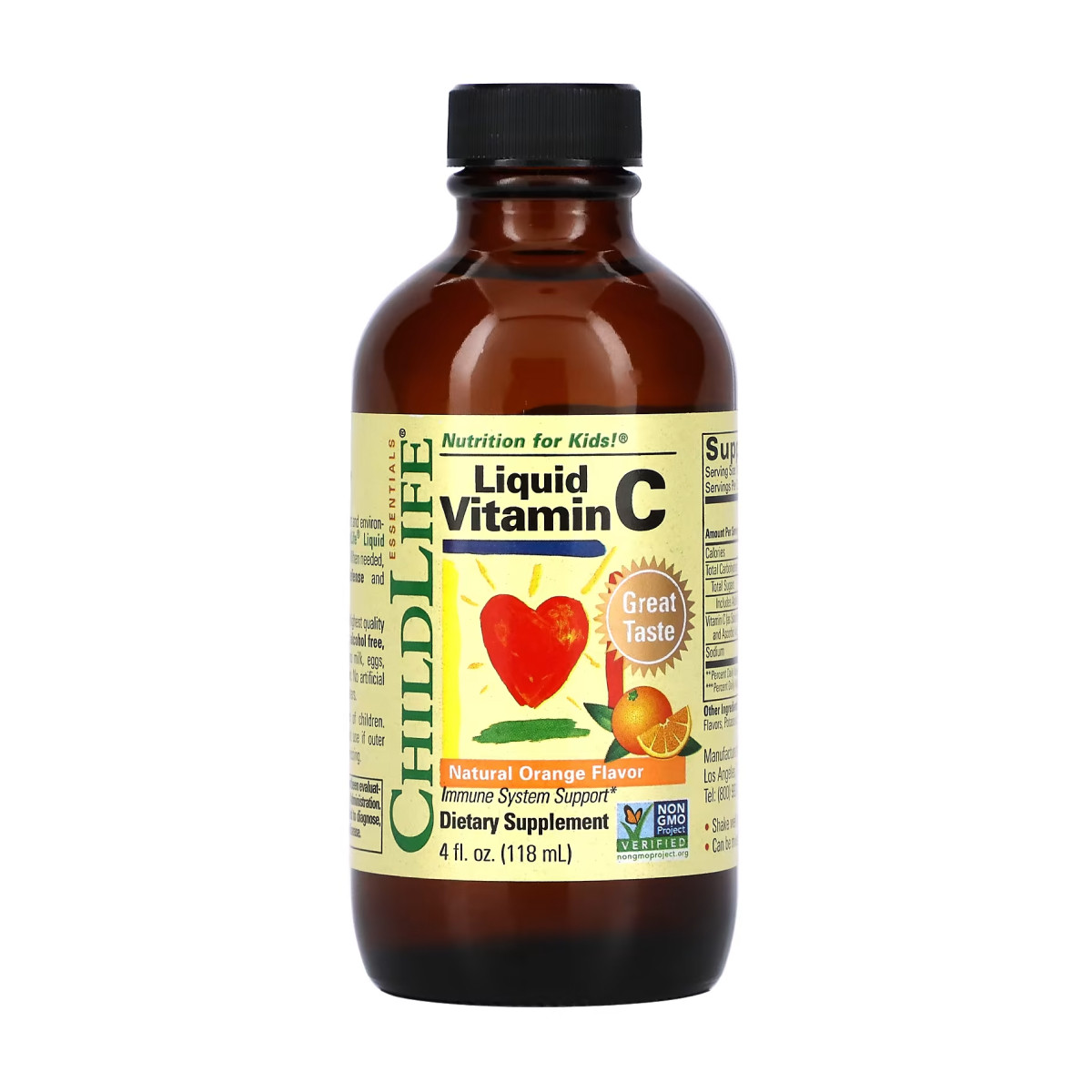 Рідина ChildLife Essentials Vitamin C (Liquid) - 118 ml Orange 2023-10-3718