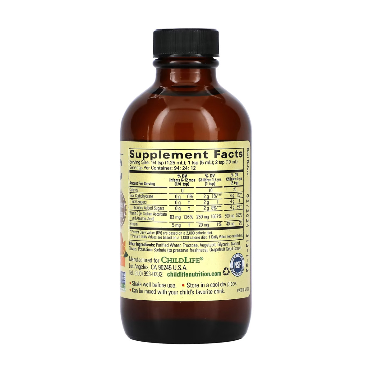 Рідина ChildLife Essentials Vitamin C (Liquid) - 118 ml Orange 2023-10-3718