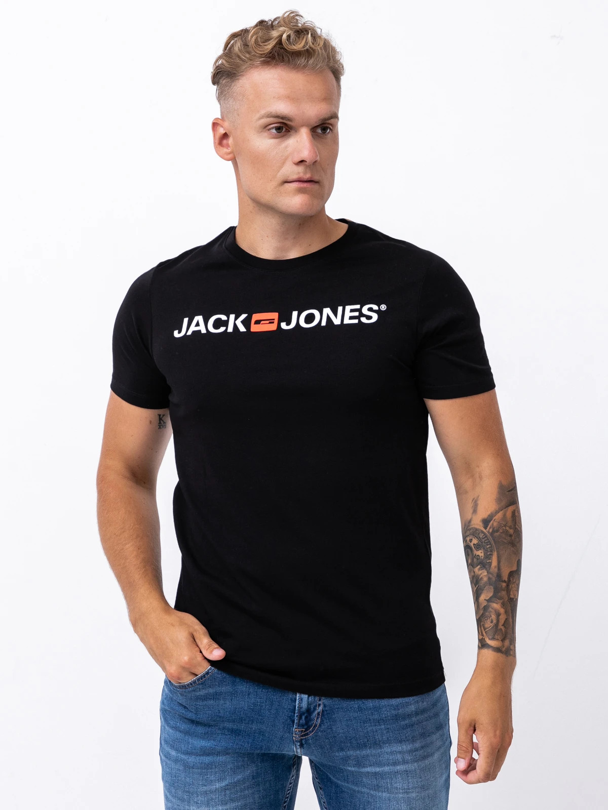 Футболка JJECORP LOGO TEE SS CREW NECK 3PK MP 12191330-White-Pack: 1 Black Jack&Jones L Чорний 12191330-WHITE-PACK:1BLAC