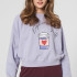 Толстовка ONLJENNIFER LIFE L/S O-NECK BOX SWT 15250226-Cosmic Sky-Print:COFFEE ONLY L Бузковий 15250226-Cosmic Sky-Print