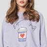 Толстовка ONLJENNIFER LIFE L/S O-NECK BOX SWT 15250226-Cosmic Sky-Print:COFFEE ONLY L Бузковий 15250226-COSMIC SKY-PRINT