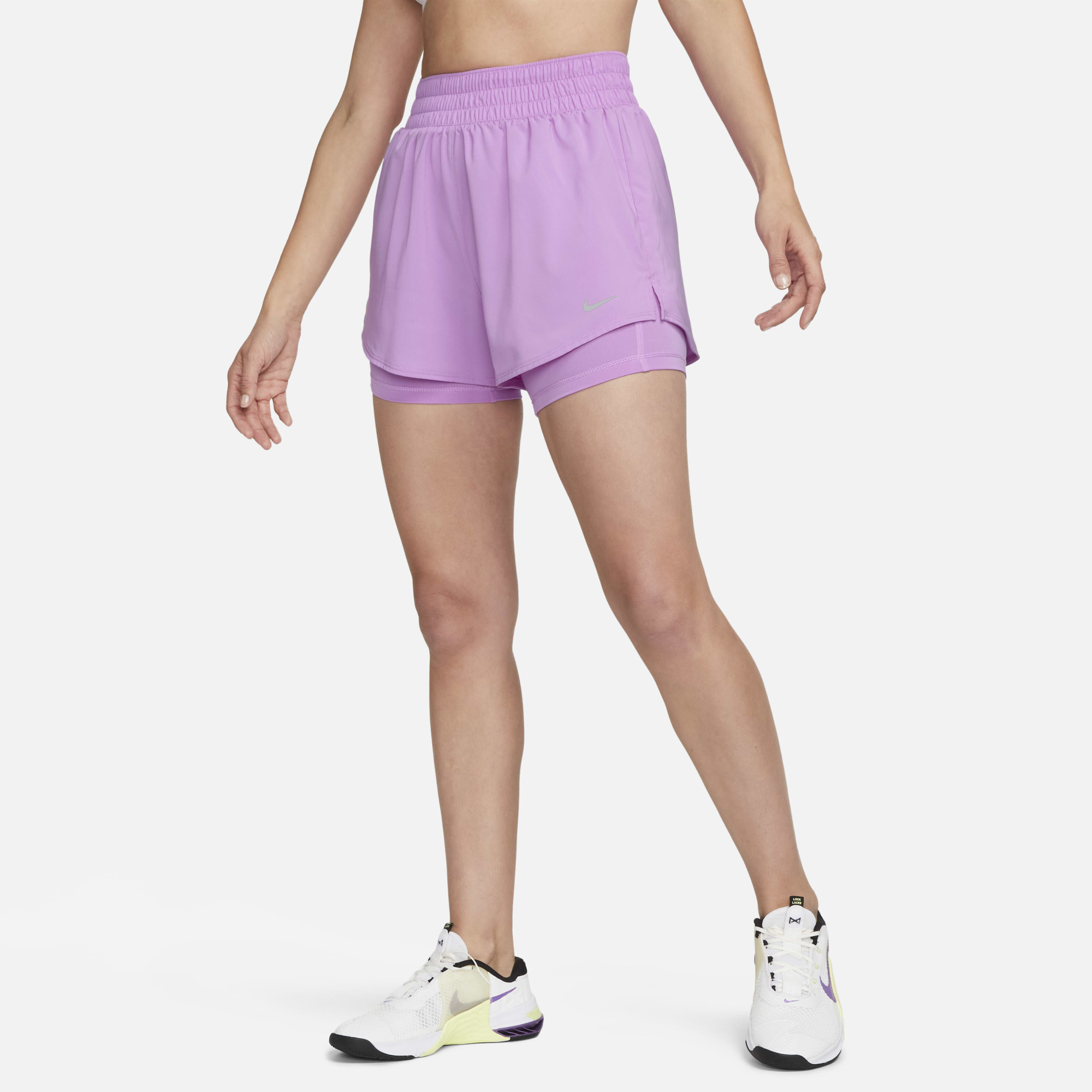 Шорти жіночі Nike One Dri-Fit High-Rise 3In 2In1 Short Violet DX6016-532