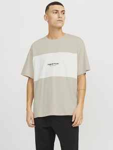 Футболка Jack & Jones JORVESTERBRO BLOCK TEE SS CREW STYD AW24 12277742-Moonbeam