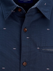 Сорочка JORSOLAR SHIRT SS 12187984 Ensign Blue Jack&Jones L Темно-синій 12187984-ENSIGN BLUE
