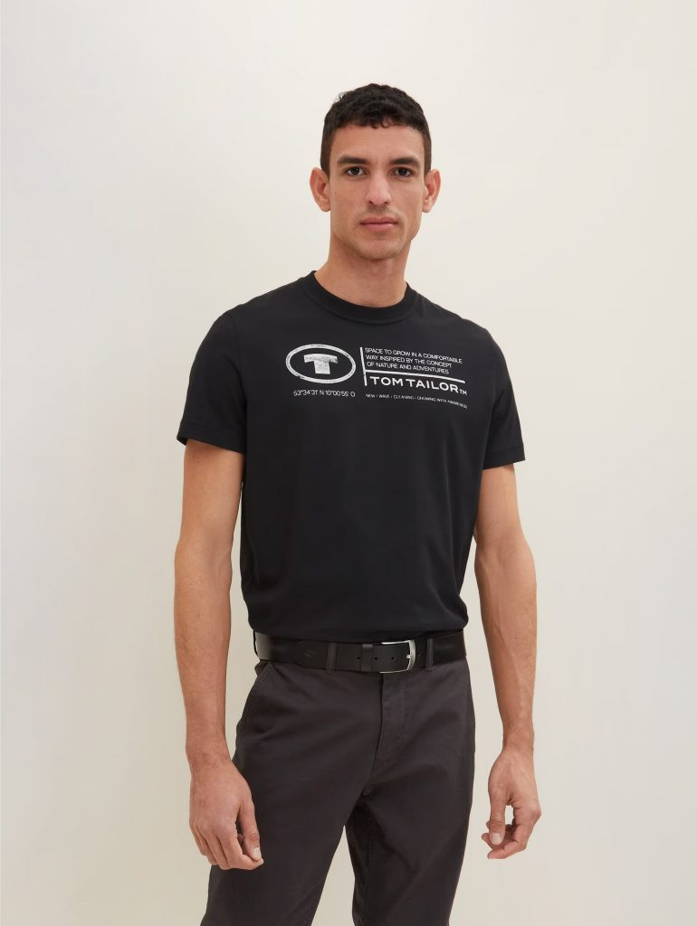 Футболка 1035611-29999 Tom Tailor L Чорний 1035611-29999