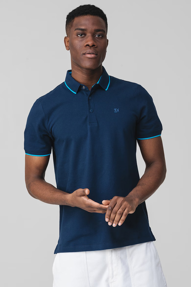 Футболка поло Cotton blend polo shirt 2161571-5852 s.Oliver L Темно-синій 2161571-5852