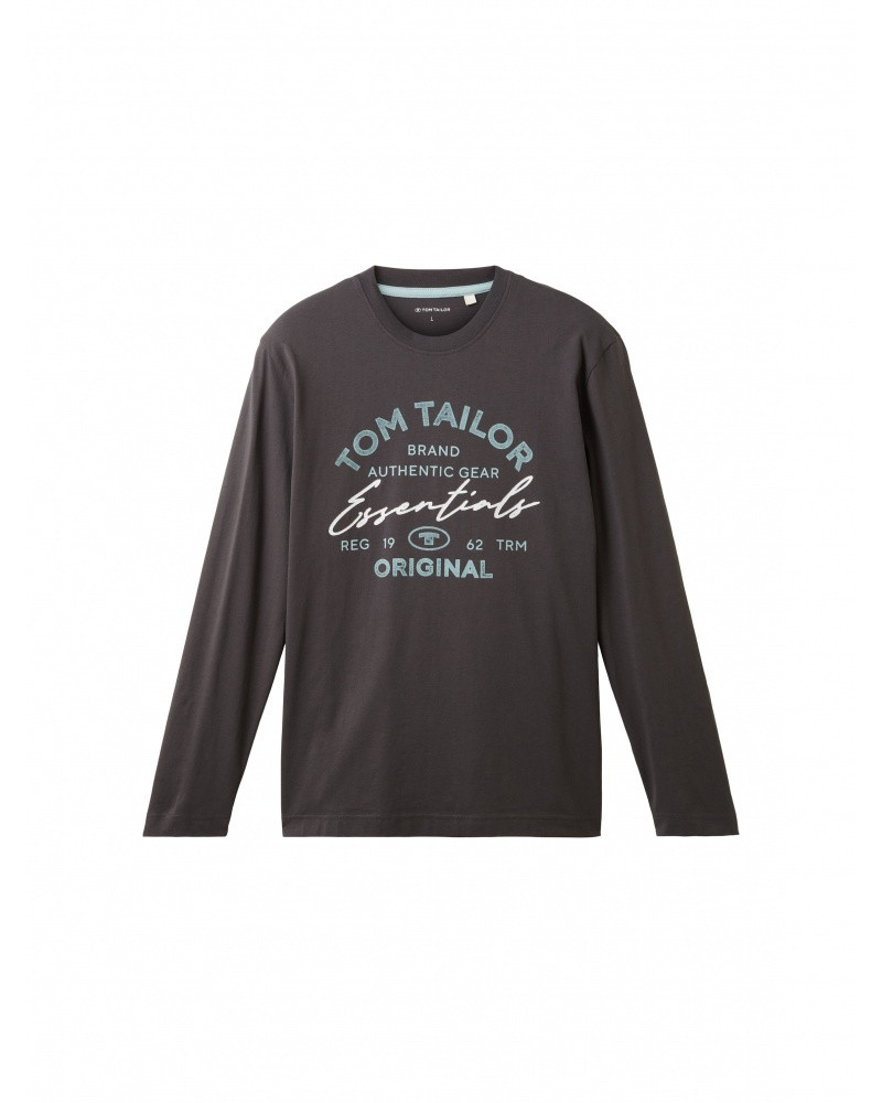 Футболка з довгими рукавами 1037744-10899 Tom Tailor L Темно-сірий 1037744-10899