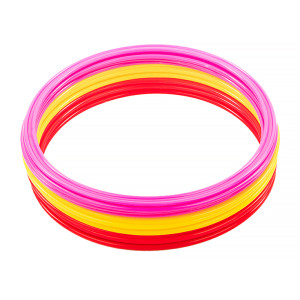 Кільця спортивні 12 шт (4 Червоні+4 Жовті+4 Рожеві) AVK3-610-739-600