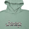 Кофта JEEP HOODED CROPPED SWEATSHIRT Striped Print O102609-E854