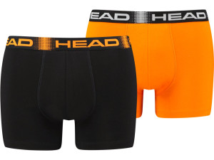 Труси-боксери Head MEN SEASONAL BOXER 2P чорний, помаранчевий Чол M 701219886-001