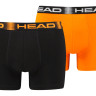 Труси-боксери Head MEN SEASONAL BOXER 2P чорний, помаранчевий Чол M 701219886-001