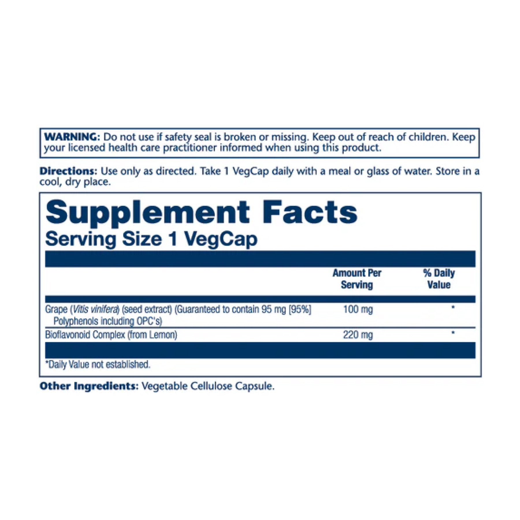 Капсули Solaray Grape Seed Extract 100mg - 60 vcaps 2023-10-3021