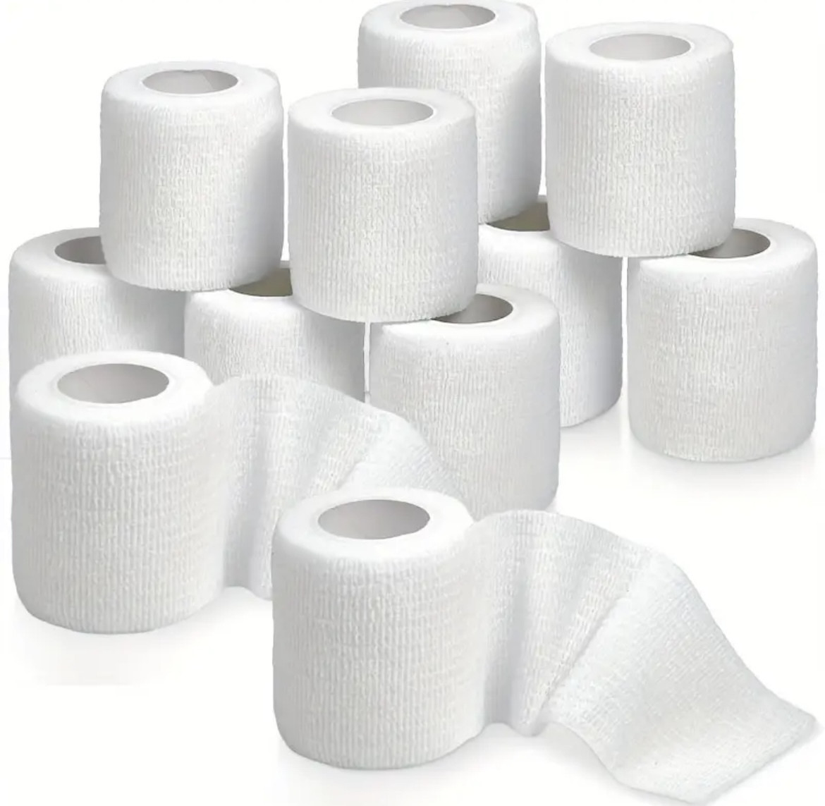 Тейп еластичний самоклеючий спортивний (12 шт.) Chinese football (MISC) WHITE12 PC