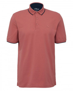 Футболка поло Cotton blend polo shirt 2161571-4291 s.Oliver L Кораловий 2161571-4291