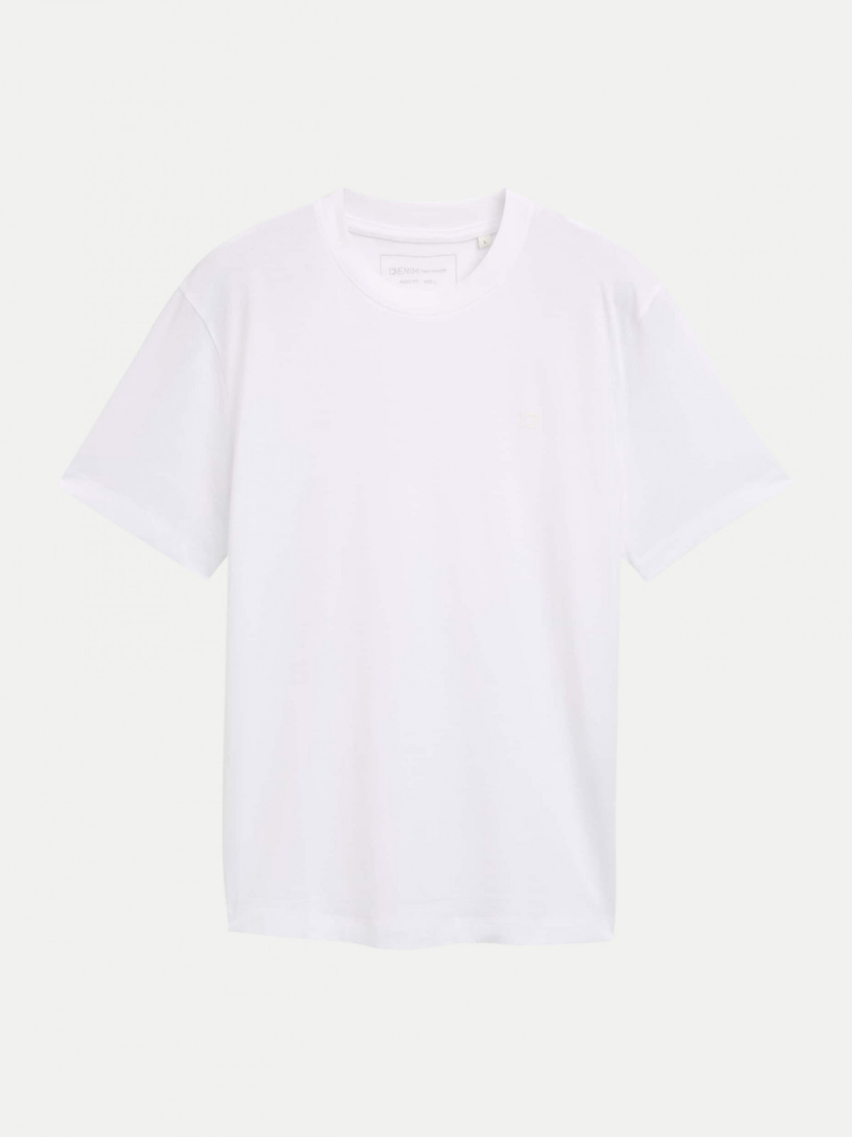 Футболка Men's Denim Slim Fit T-Shirt 1037655-10991 Tom Tailor L Білий 1037655-10991