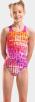 Купальник закритий для дівчат Arena MULTI COLOURS SWIMSUIT V BACK рожевий, помаранчевий Діт 152 см 009007-908