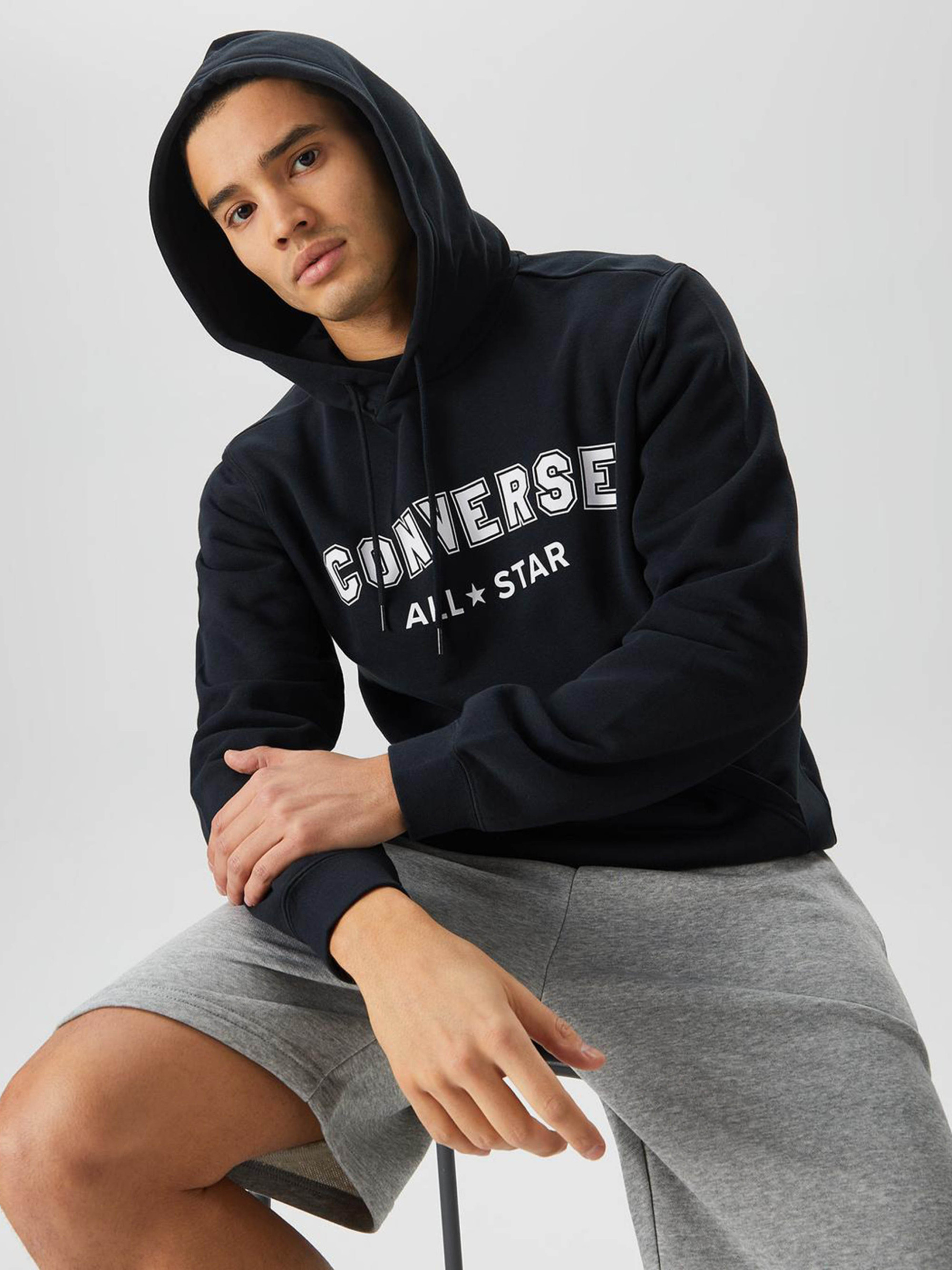 Толстовка чоловіча Converse CLASSIC FIT ALL STAR CENTER FRONT HOODIE BB 10025411-001