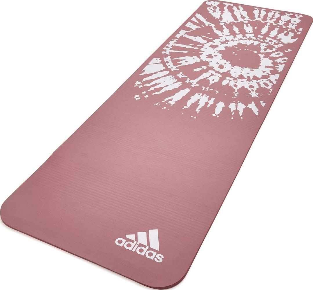 Килимок для йоги Adidas Tie-Dye Yoga Mat рожевий, білий 183 х 61 х 1 см (ADYG-10200PK) ADYG-10200PK