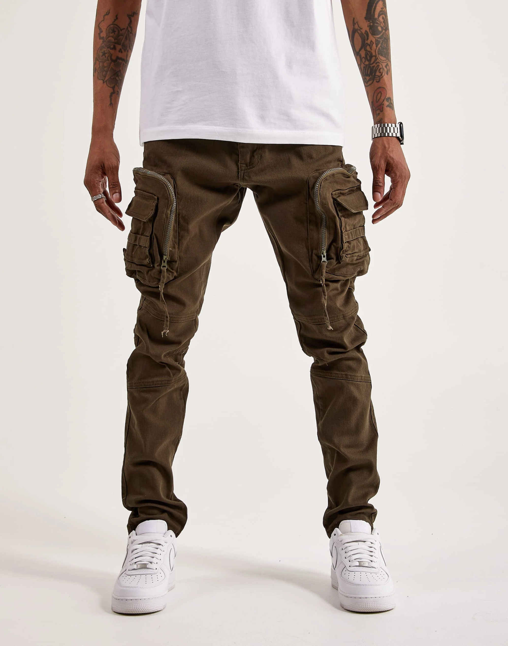 Штани чоловічі Smoke Rise Twill Slim Tapered Cargo Pants Olive JP-21739-OLI W34 L32 JP-21739-OLI
