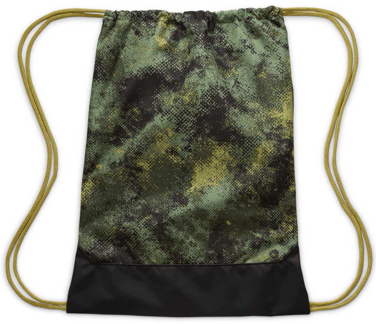 Рюкзак-мішок Nike NK BRSLA DRWSTG 9.5 CAMO AOP 18L хакі, чорний Уні 36x51х5 см FZ2613-386