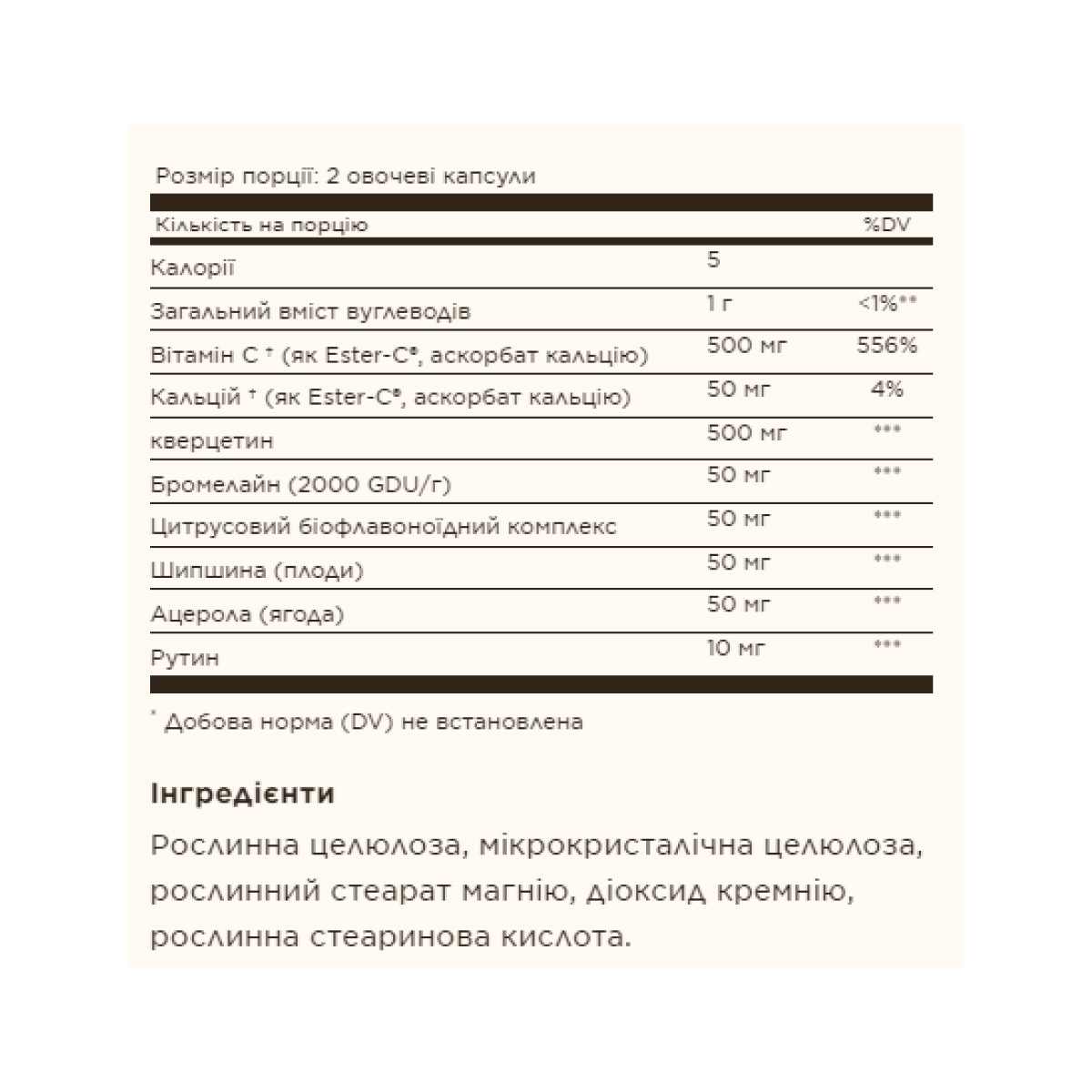 Капсули Quercetin Complex with Ester-C® Plus - 50 vcaps 2023-10-3697