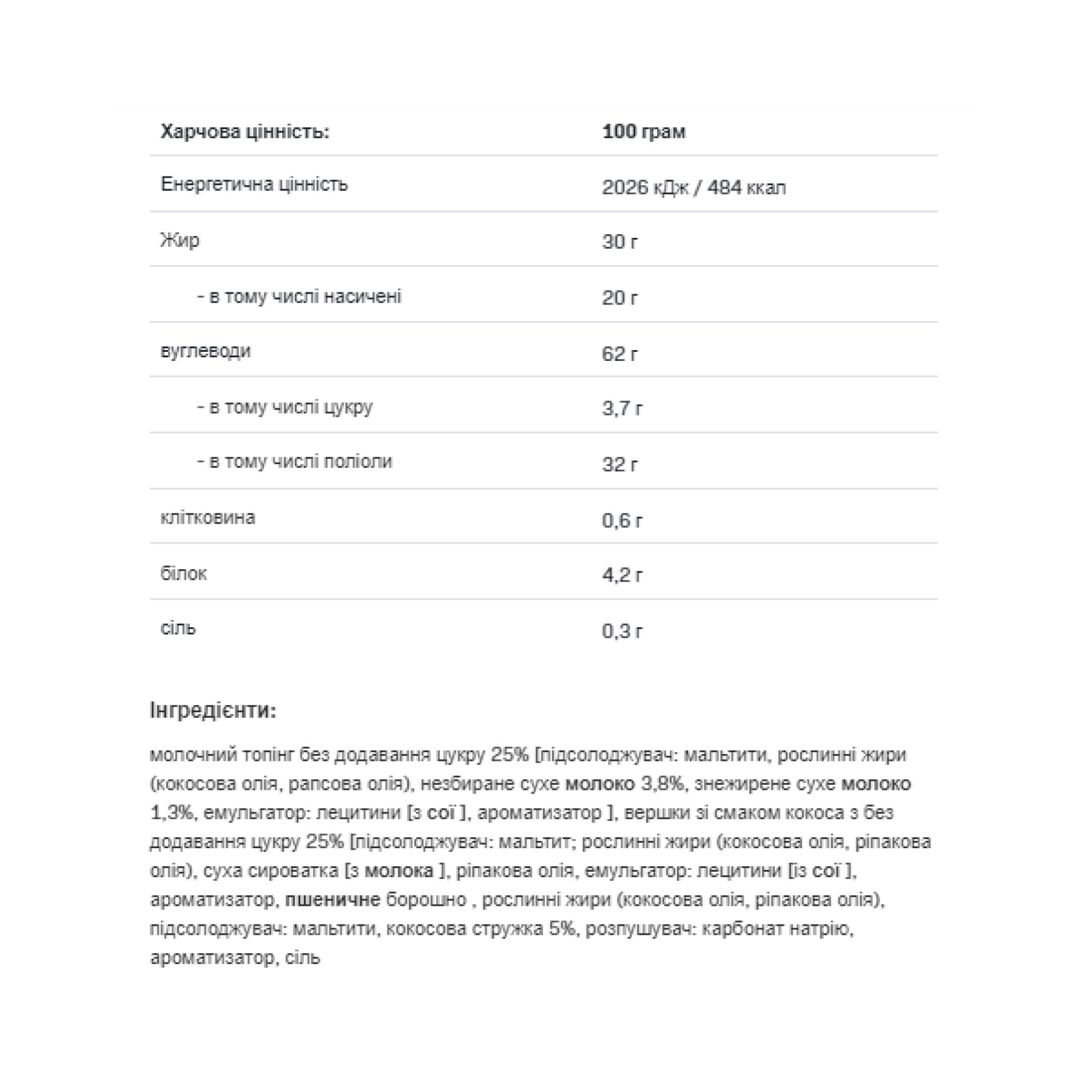 Порошок Allnutrition Fitking Delicious Cookie - 128g Milky With Coconut 2023-10-2724