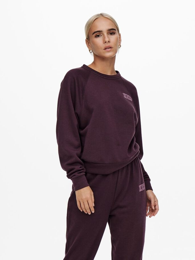 Толстовка ONLLULA L/S RAGLAN SWT 15244345-Winetasting-Print:HERO ONLY M Бордовий 15244345-Winetasting-Prin