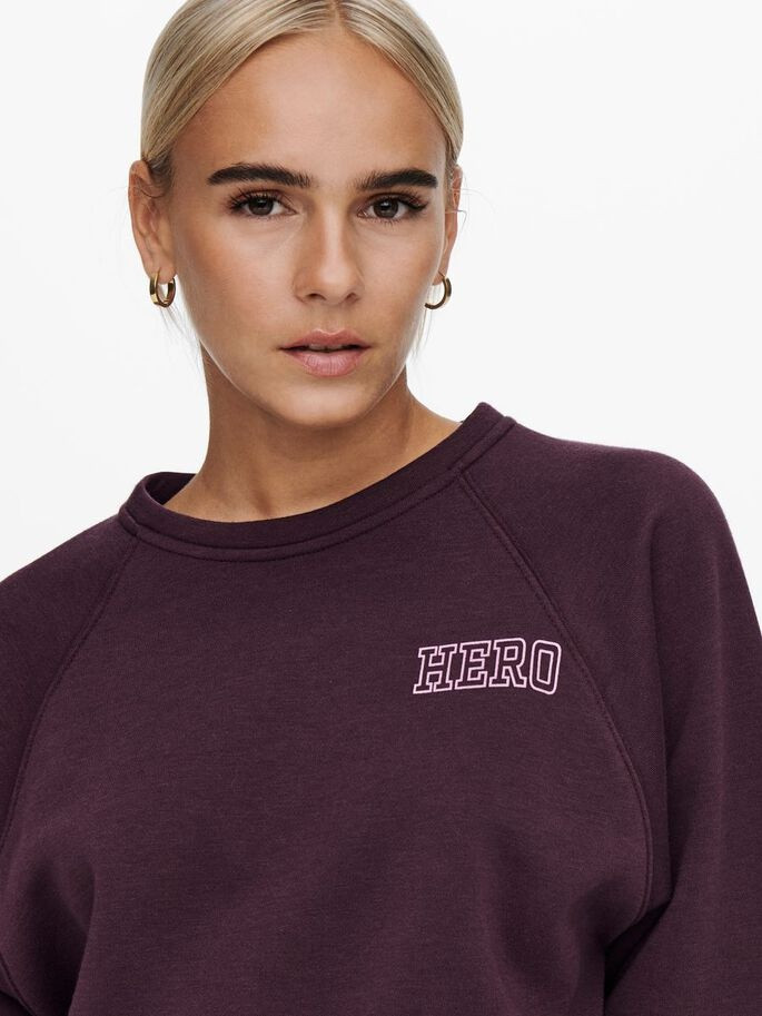 Толстовка ONLLULA L/S RAGLAN SWT 15244345-Winetasting-Print:HERO ONLY M Бордовий 15244345-Winetasting-Prin