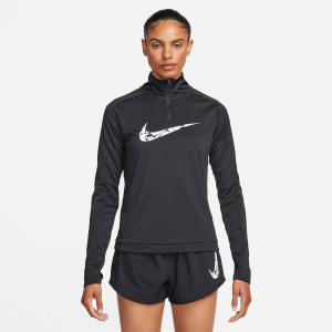 Лонгслів жіночий Nike Camada 1/4 Dri-Fit Swoosh Black FN2636-010
