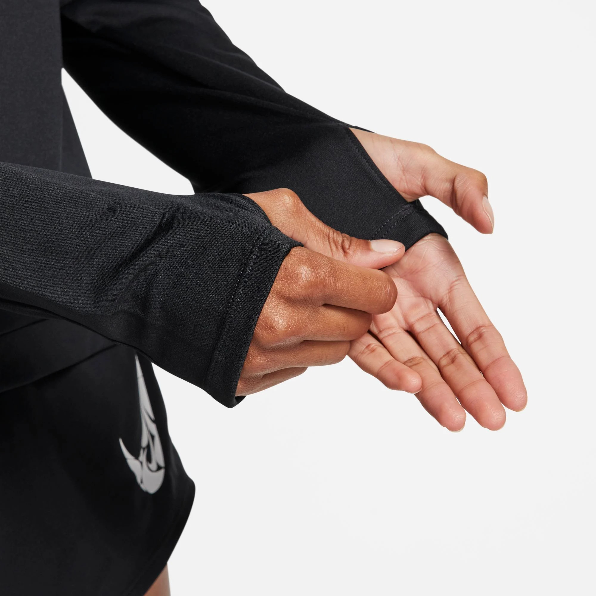 Лонгслів жіночий Nike Camada 1/4 Dri-Fit Swoosh Black FN2636-010