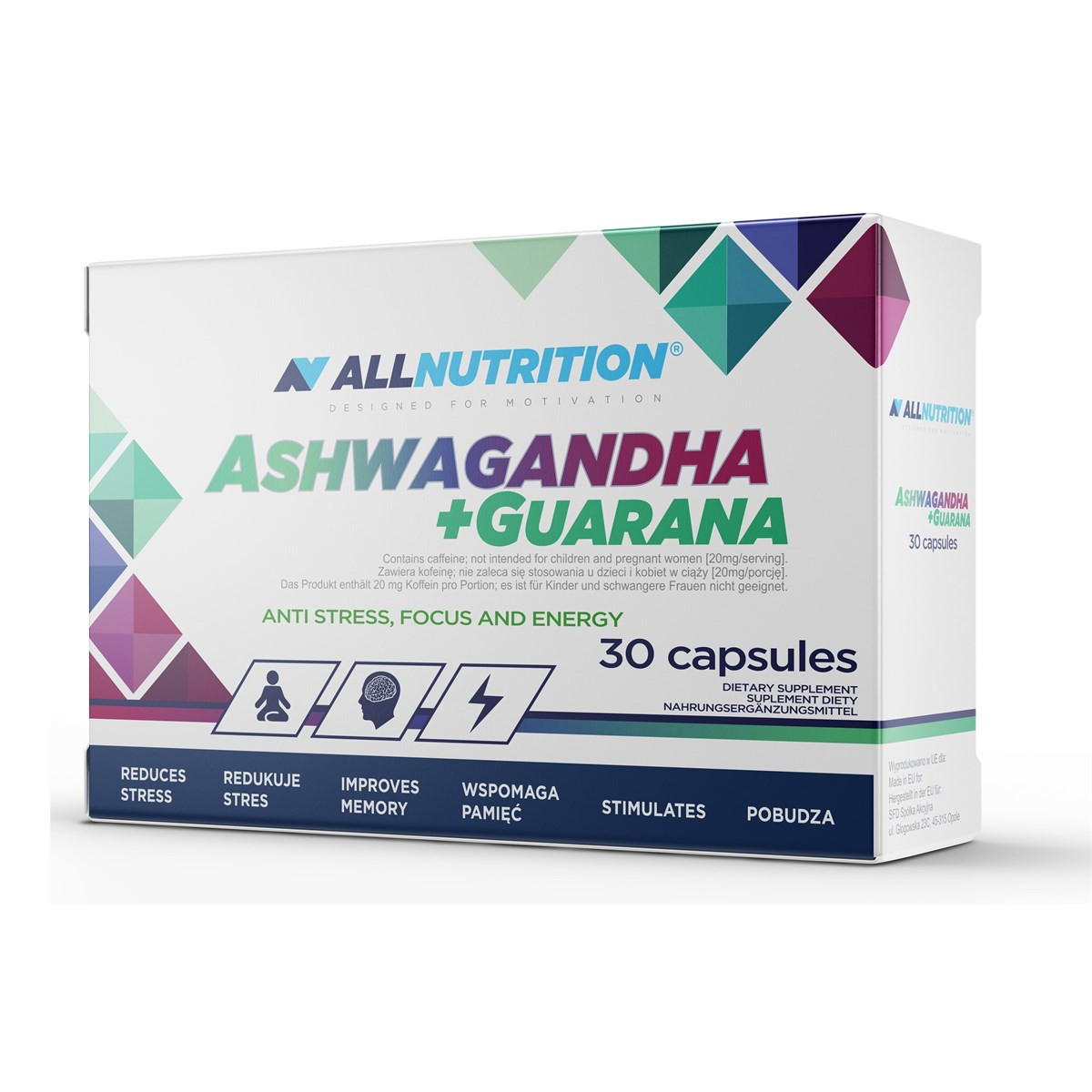 Капсули Ashwagandha 300mg + Guarana - 30caps 100-82-5508287-20