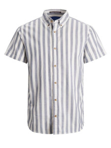 Сорочка JORTOM SHIRT SS 12187609 Ensign Blue Jack&Jones L Блакитний 12187609EnsignBlue
