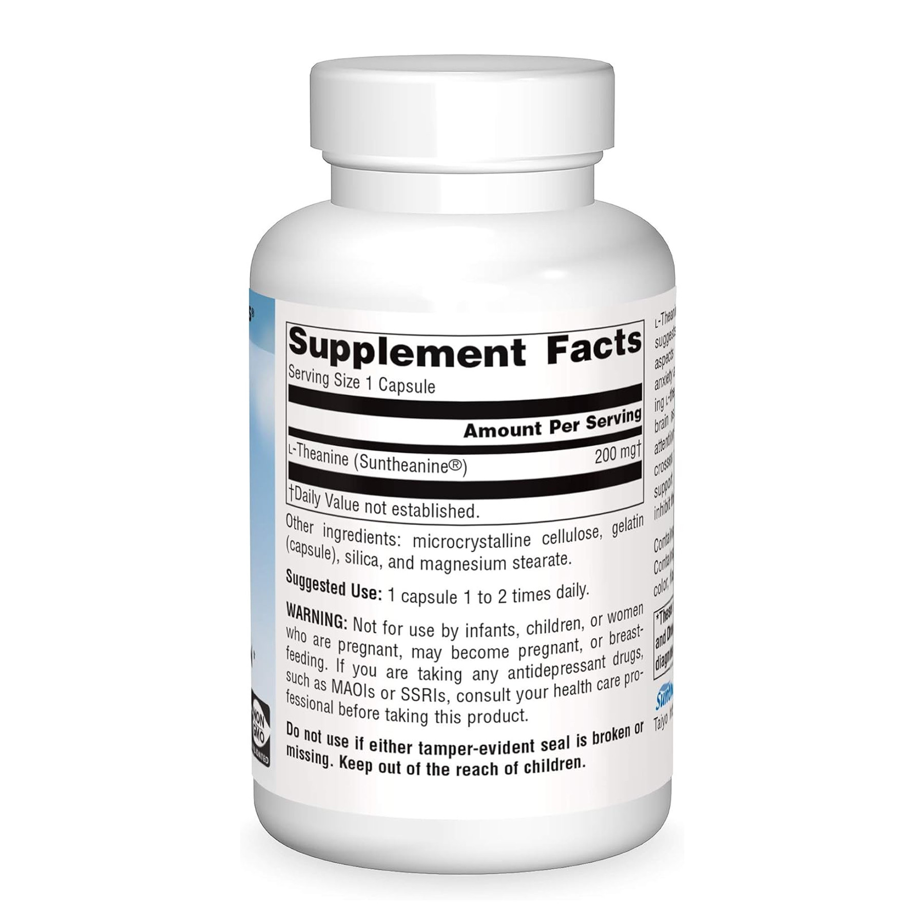 Таблетки Source Naturals Serene Science® L-Theanine 200 mg - 30 tabs 2023-10-6161