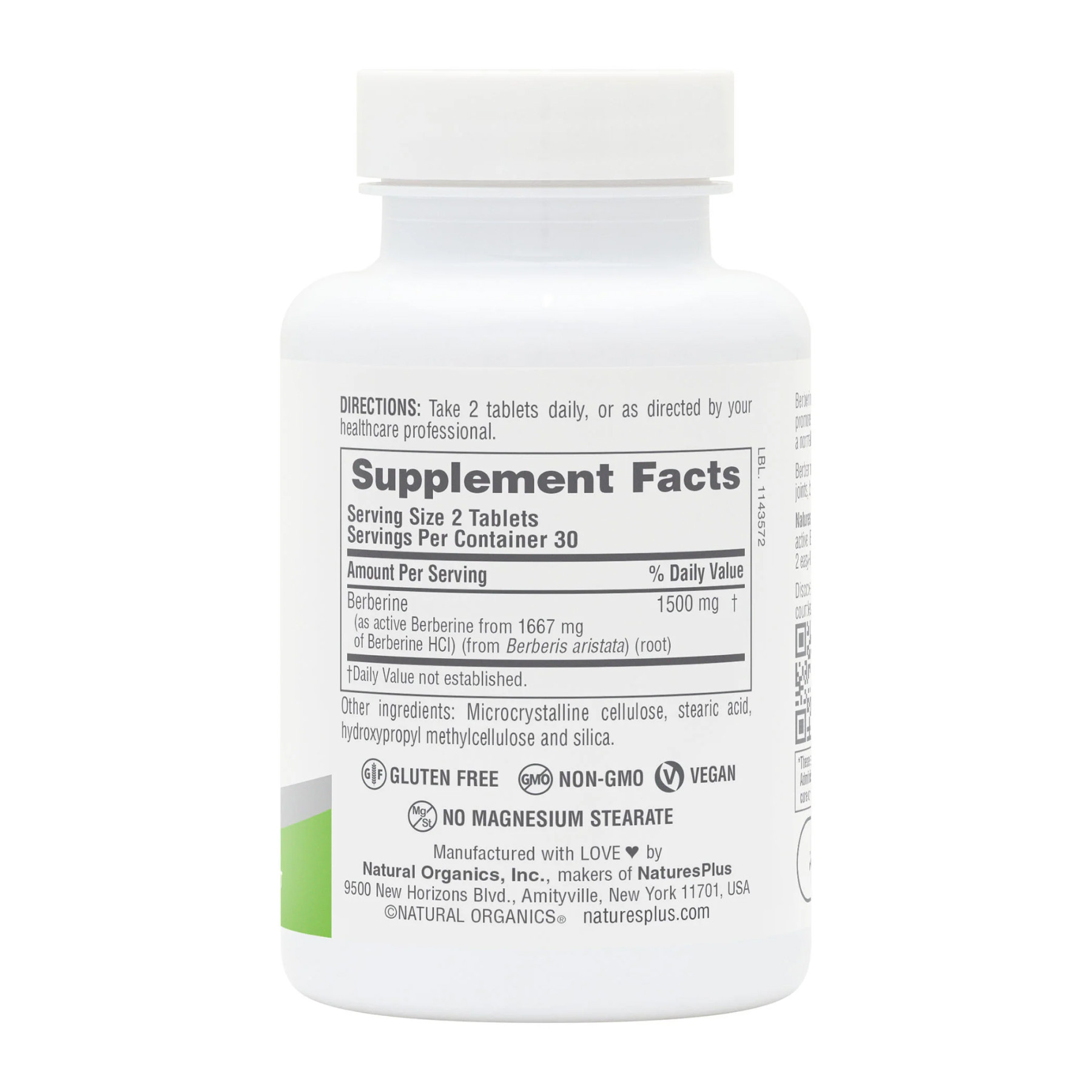 Таблетки Nature's Plus Berberine 1500 mg - 60 tabs 2023-10-3453
