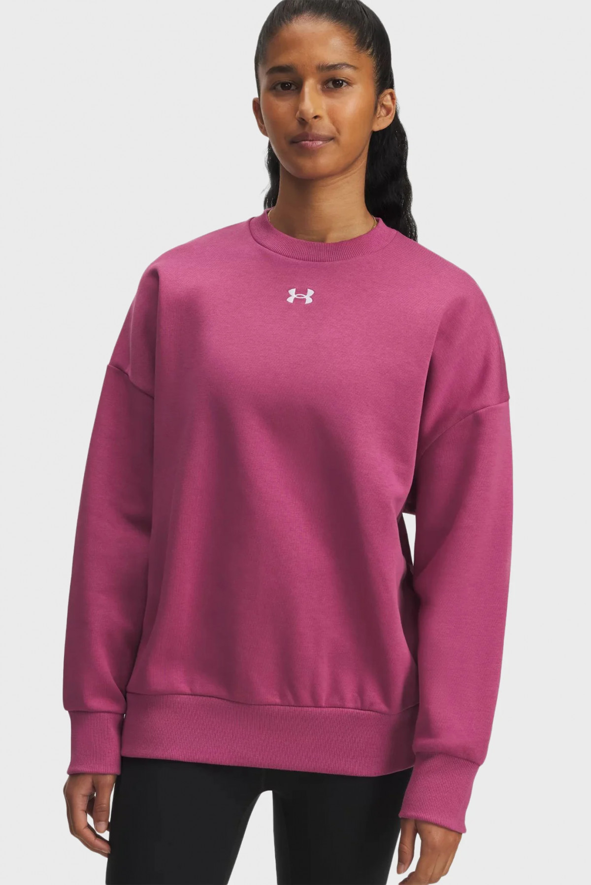 Світшот UA Rival Fleece OS Crew 1386463-659 Under Armour S Розовий 1386463-659