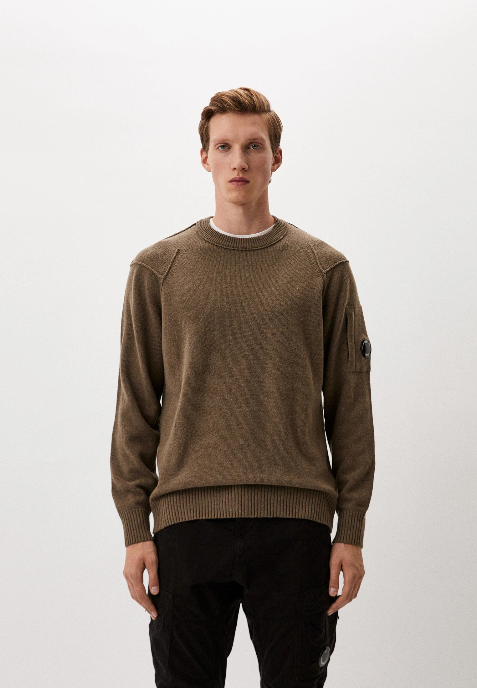 Кофта CP Company Lambswool Grs Crew Neck Knit Sweater grey 17CMKN047A 110149A