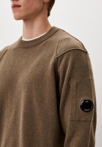 Кофта CP Company Lambswool Grs Crew Neck Knit Sweater grey 17CMKN047A 110149A