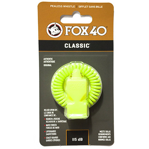 Свисток FOX 40 Original Whistle Classic Safety 9935-1300 Неоновий universal (72152) 9935-1300