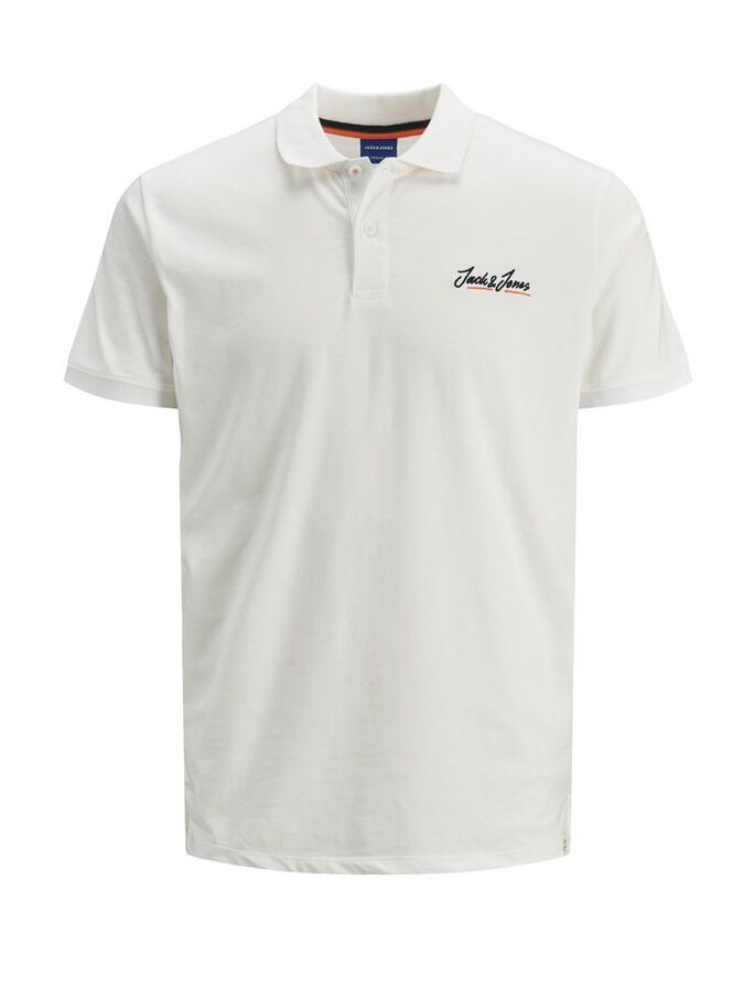 Поло JORTONS POLO SS SN 12186778 Cloud Dancer Jack&Jones L Білий 12186778CloudDancer