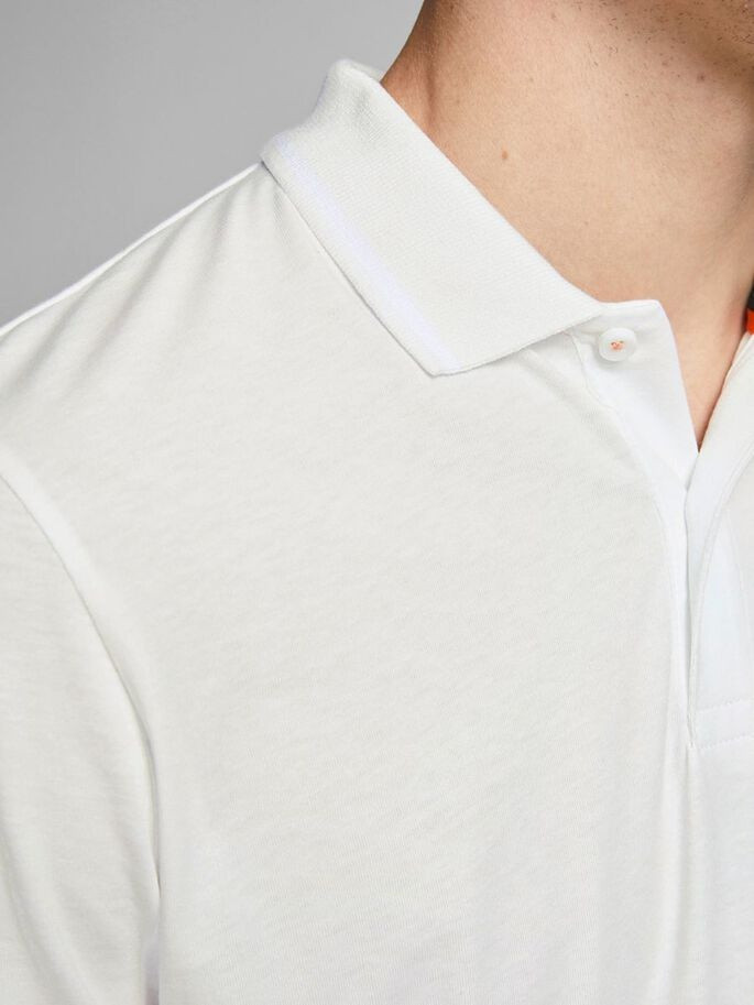 Поло JORTONS POLO SS SN 12186778 Cloud Dancer Jack&Jones L Білий 12186778CloudDancer