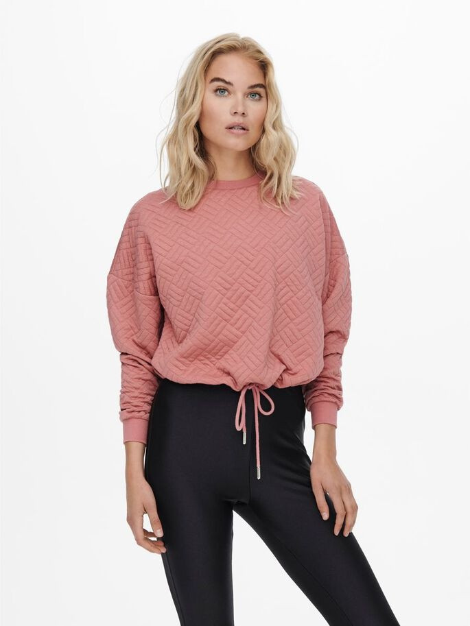 Толстовка ONLSQUARE L/S STRING O-NECK CC SWT 15234269-Ash Rose ONLY L Розовий 15234269-Ash Rose