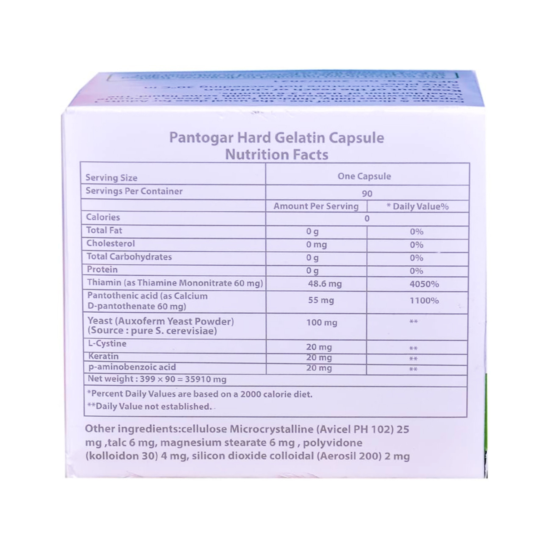 Капсули Pantogar For Hair and Nails - 90 caps 2022-10-1778