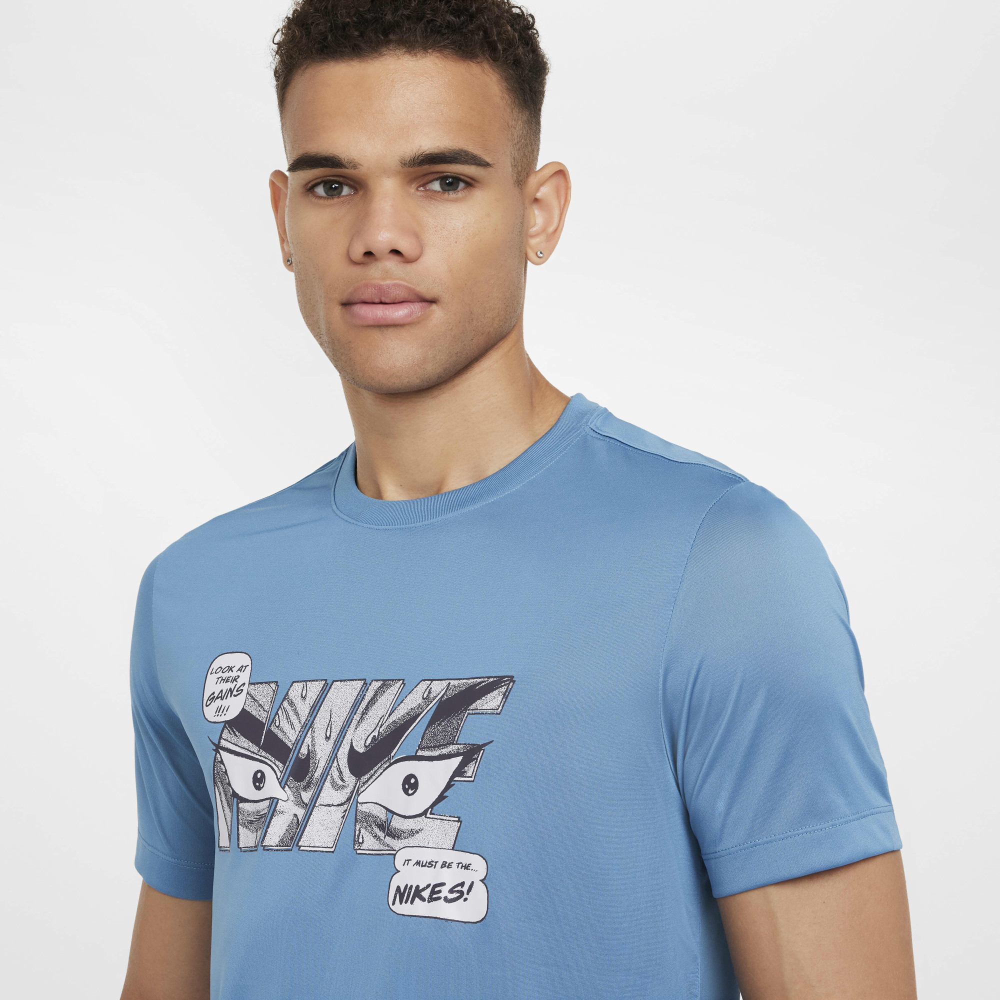 Футболка чоловіча Nike Df Ss Rlgd Iykyk Light Blue HF6144-429