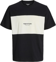 Футболка Jack & Jones JORVESTERBRO BLOCK TEE SS CREW STYD AW25 12277742-BlackWhite Antiq