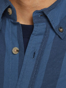 Сорочка JORTOM SHIRT SS 12187609 Navy Blazer Jack&Jones L Темно-синій 12187609NAVYBLAZER